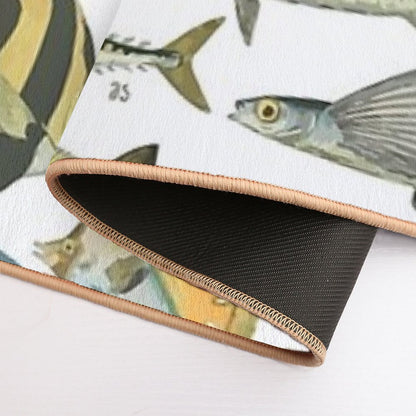 Adolphe Millot Poissons Fish  Easy To Clean Bath Mat