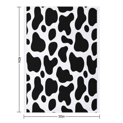 Seamless Cow Pattern Eco-conscious Throw Blanket