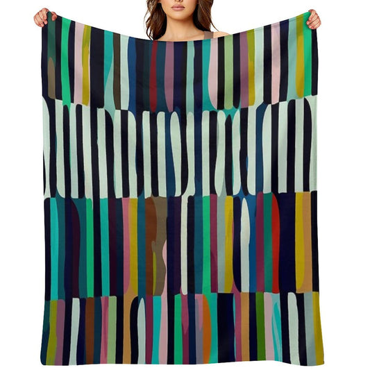 Etchnic Scandinavian Pattern - Vertical Comfort Throw Blanket