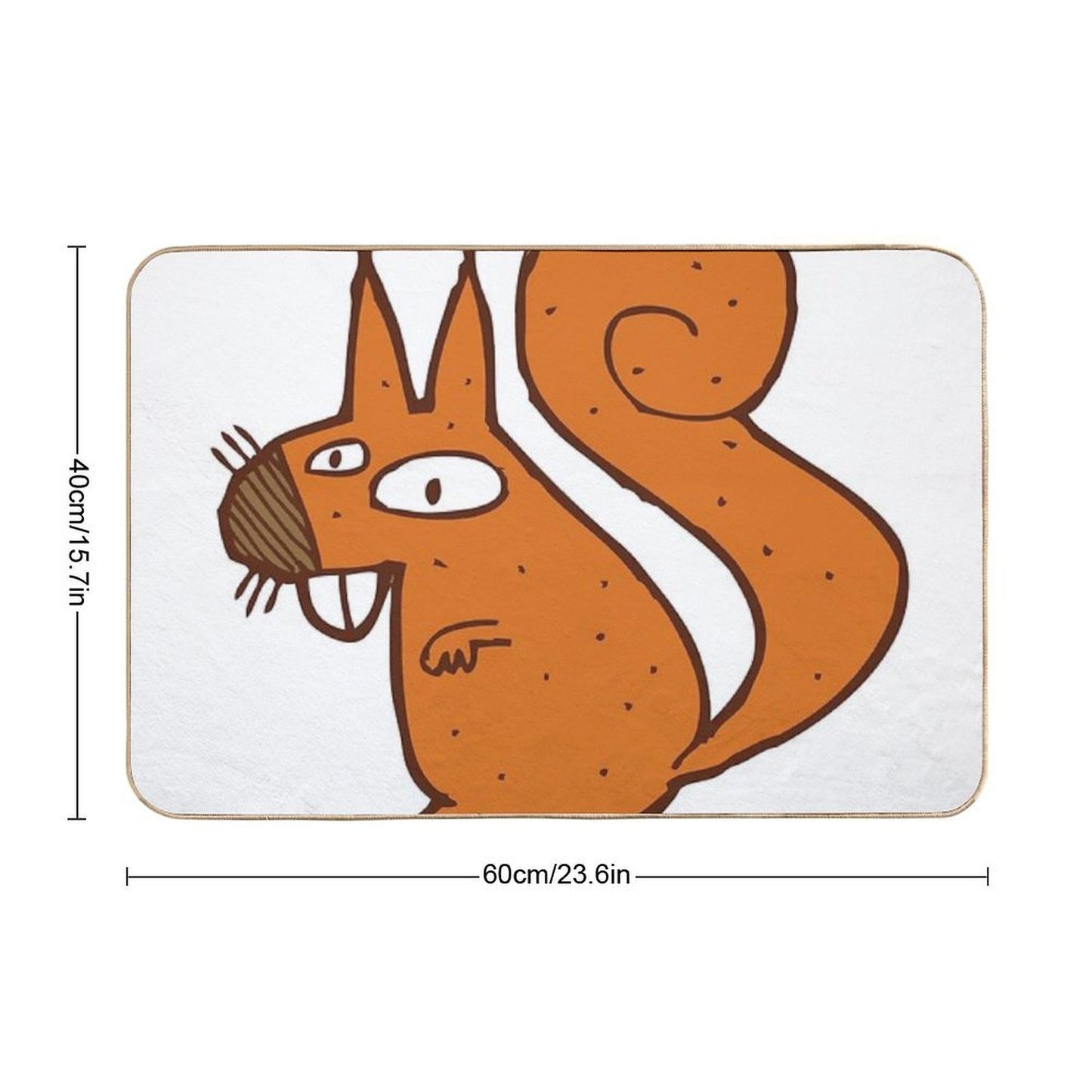 Cute Cartoon Squirrel  Odorless Bath Mat