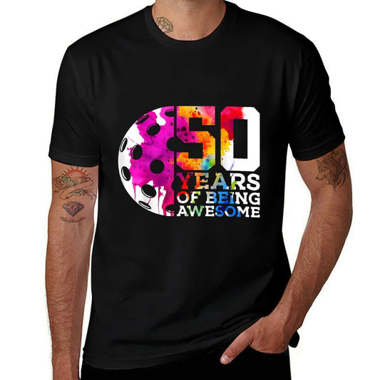 50 YEARS OF BEING AWESOME PICKLEBALL 50TH BIRTHDAY  Eco-friendly Material T-Shirt