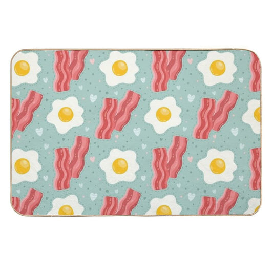 Egg And Bacon  High-Traffic Bath Mat