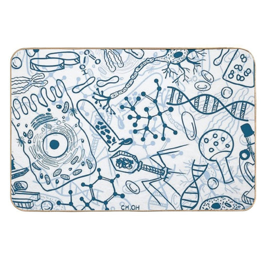 Germy Science Sick Blues  Fade-Resistant Bath Mat