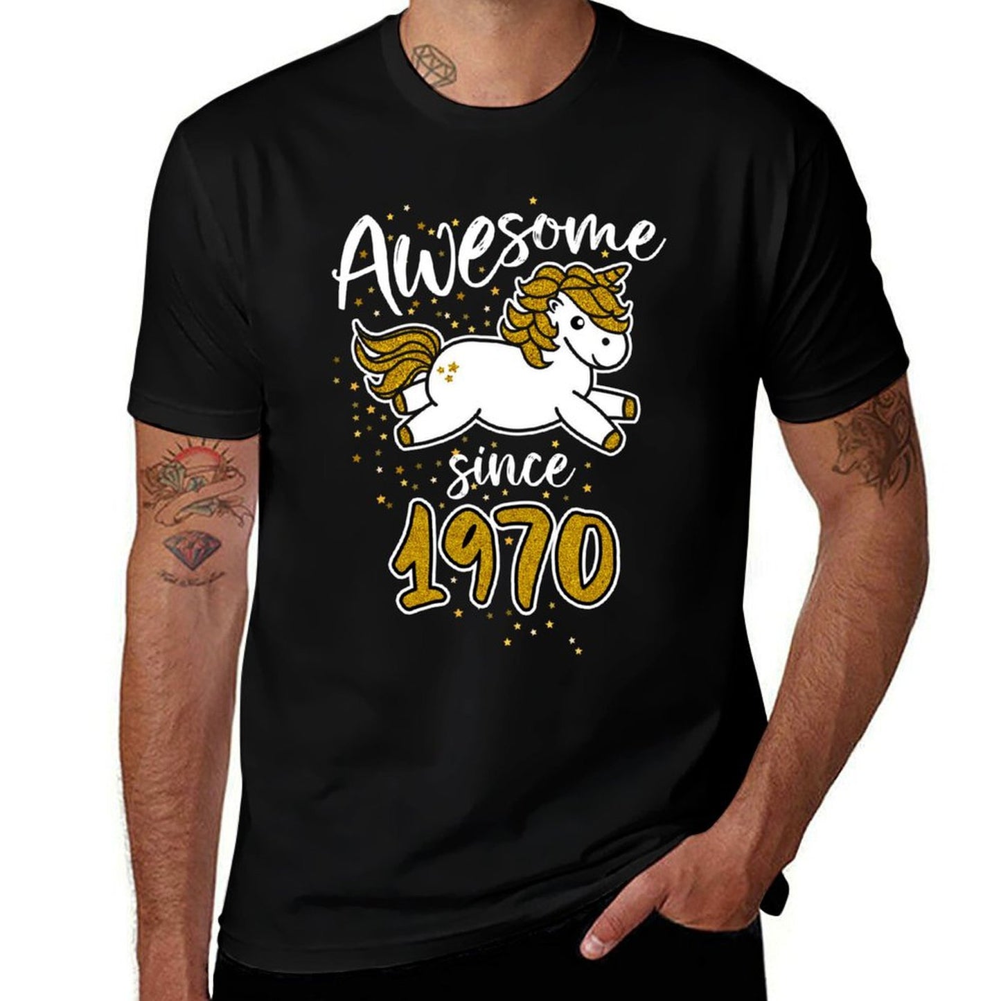 Awesome Since 1970 Unicorn 50th Birthday Gift For Her Sweatshirt  Trendy Pattern T-Shirt