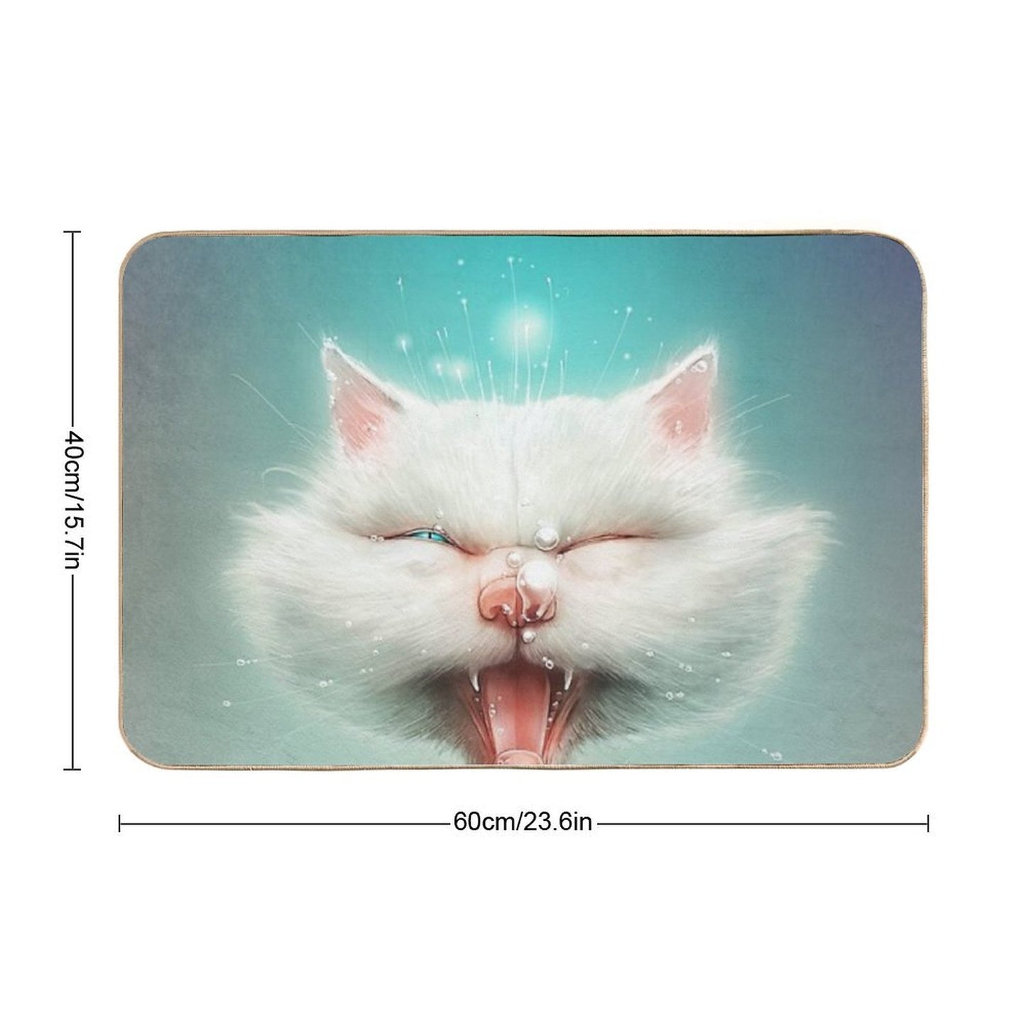The Water Kitty  Odorless Bath Mat