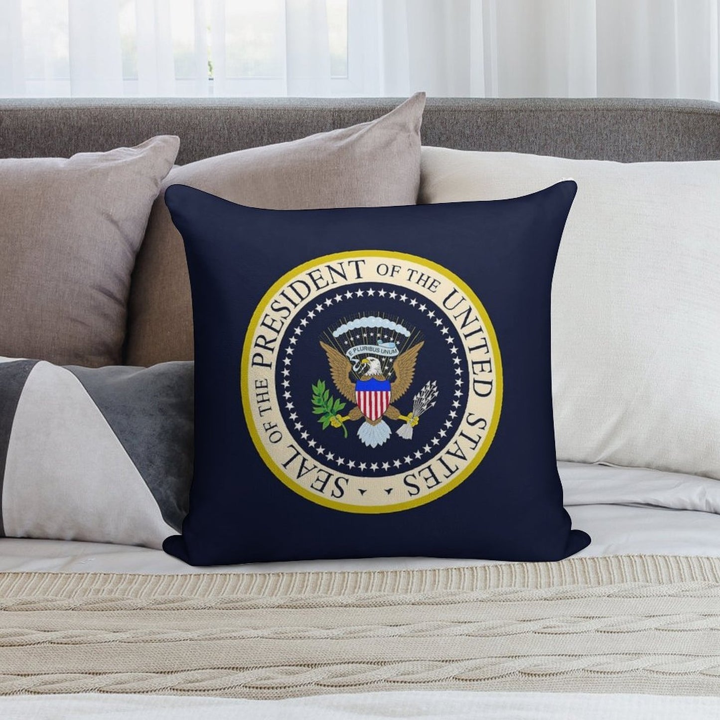 Seal of The President of The United States Soft Decorative Cover Throw Pillow