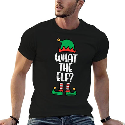 Christmas What The Elf Funny Xmas Matching Men Women Kids  Relaxed-fit T-Shirt