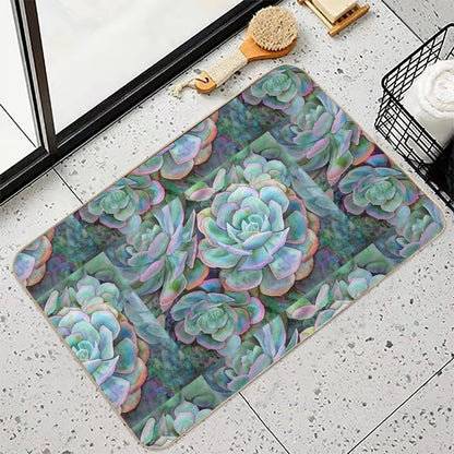 Succulents II  Easy To Clean Bath Mat