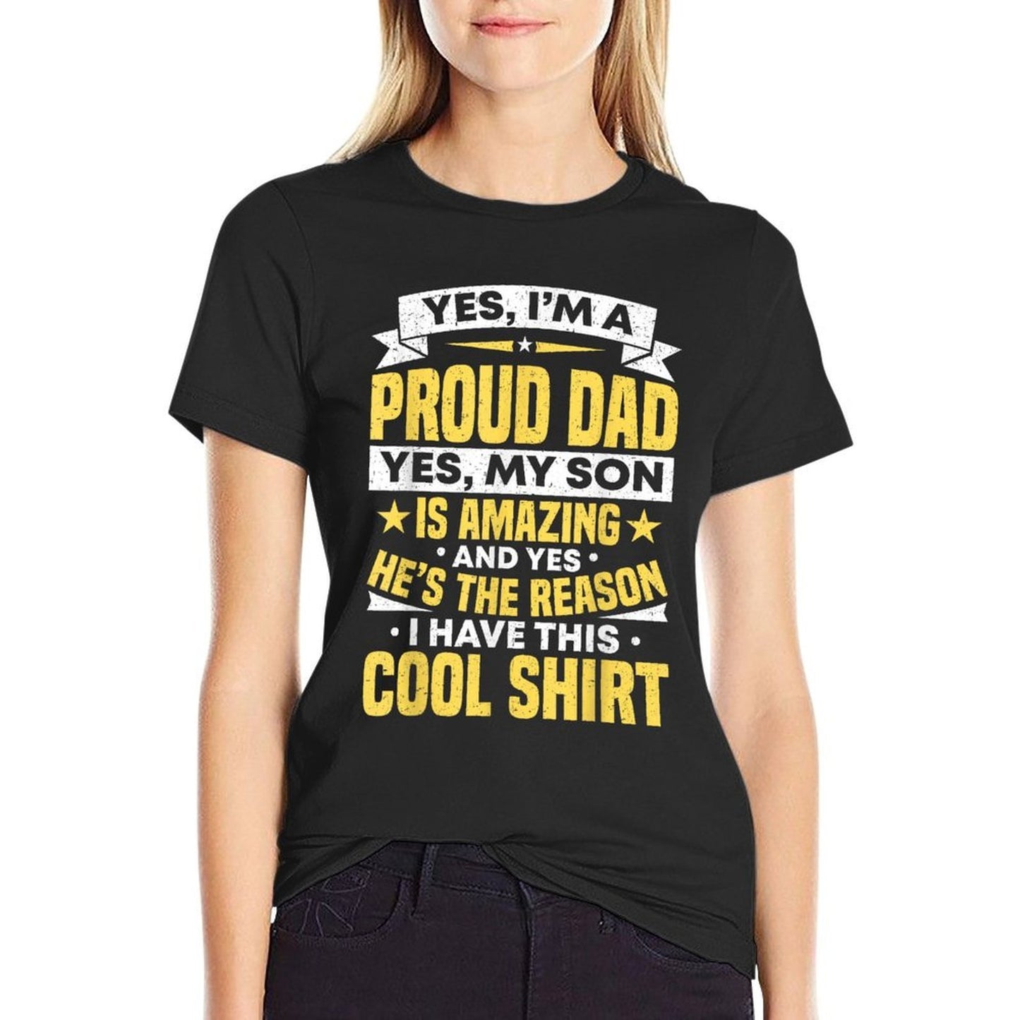 Proud Dad Of A Son Fathers Day From Son  Quick-drying T-Shirt