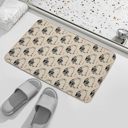 Grumpy Frog Japanese Matsumoto Hoji  Pet-Safe Bath Mat