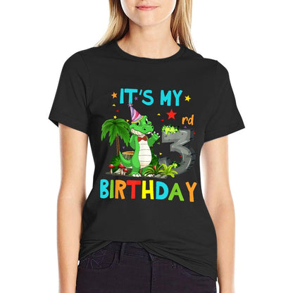 3rd Birthdays Crocodile Birthday 3 Year Old  Versatile T-Shirt