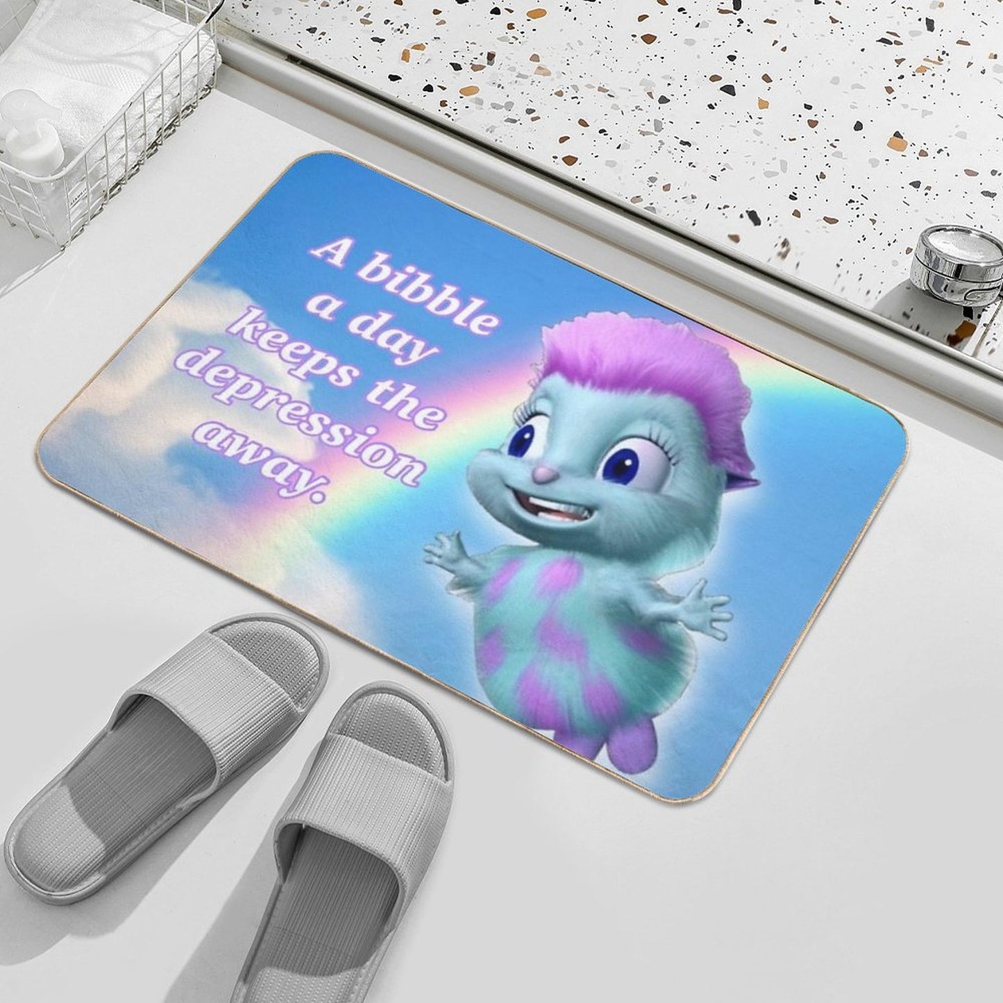 Bibble Motto  Easy To Clean Bath Mat