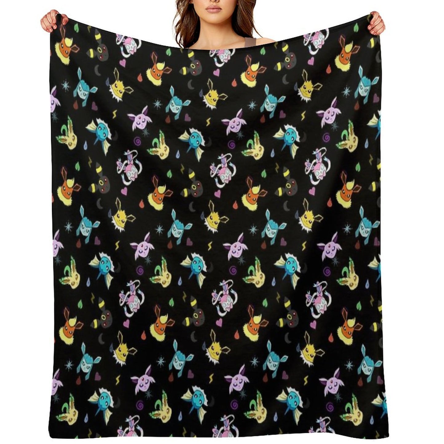 Eeveelution Type Pattern Lightweight Throw Blanket