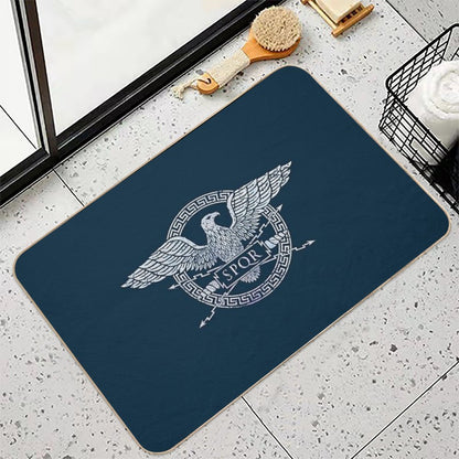 SPQR Roman Empire Eagle Emblem - Vintage White  Odorless Bath Mat