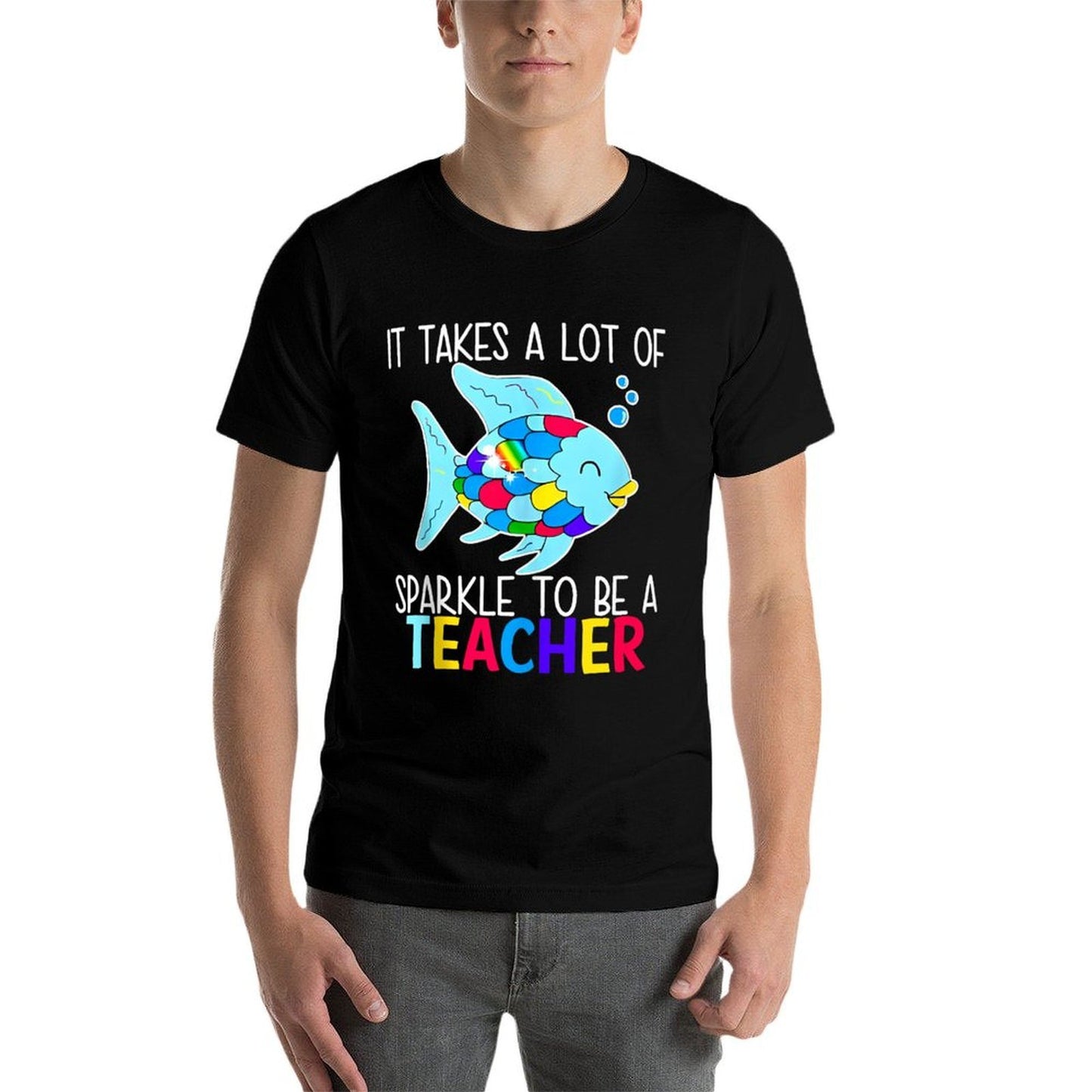 It Takes A Lot Of Sparkle To Be A Teacher Rainbow Fish BTS  Breathable T-Shirt