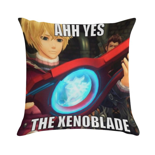 Ahh Yes, The Xenoblade Soft Fade-Resistant Throw Pillow