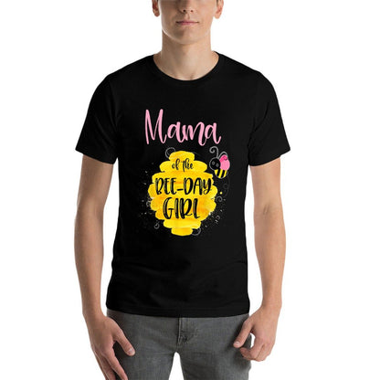 Mama of The Bee-Day Girl Pink Bee Themed Birthday Party  Vintage-inspired T-Shirt