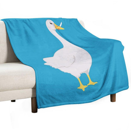 Dangerous Goose Holding A Knife Eco-conscious Throw Blanket