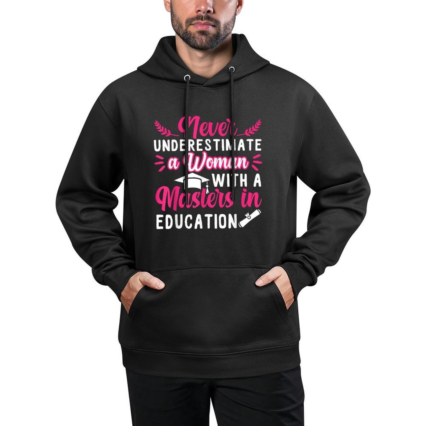 Masters Degree In Education Graduation Kangaroo Pocket Hoodie