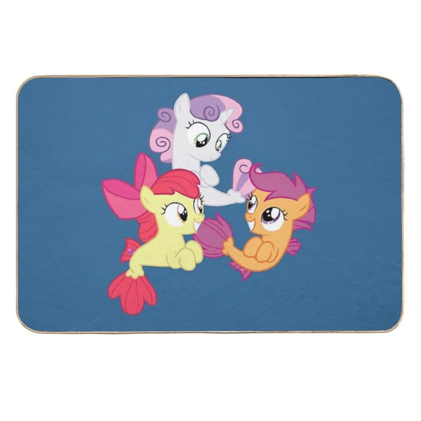 Sea Pony Cutie Mark Crusaders  Anti-Trip Bath Mat