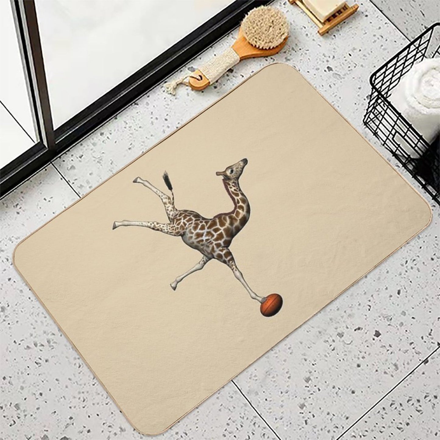 Balancing Giraffe  Odorless Bath Mat