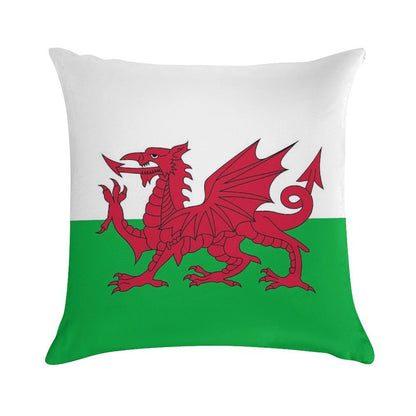 Flag of Wales - Welsh Flag Soft High-Density Material Throw Pillow