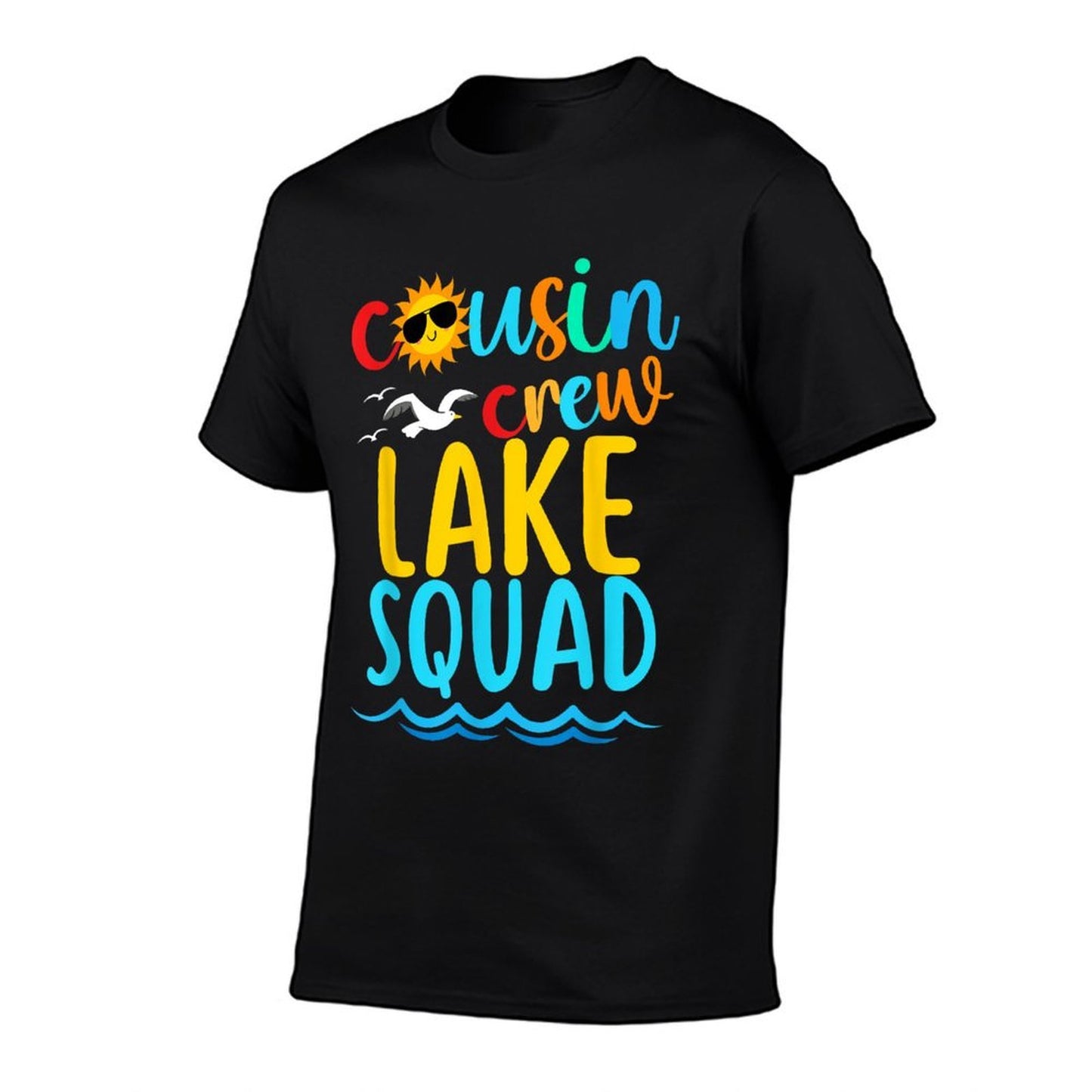 Cousin Crew Lake Squad 2024 Summer Vacation Family Matching  Heathered Texture T-Shirt