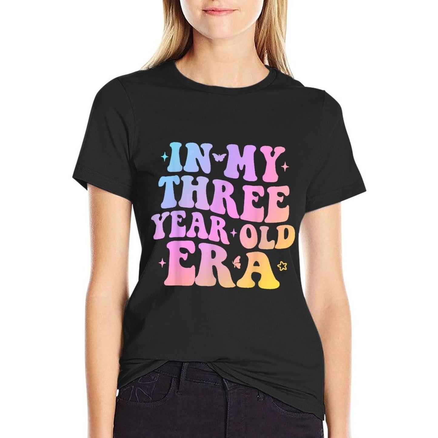 In My Three Year Old Era 3 Year Old 3rd Birthday Girls Boys  Durable T-Shirt