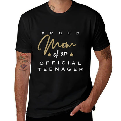 Womens Proud Mom of A Officialnager  Rolled Sleeves T-Shirt