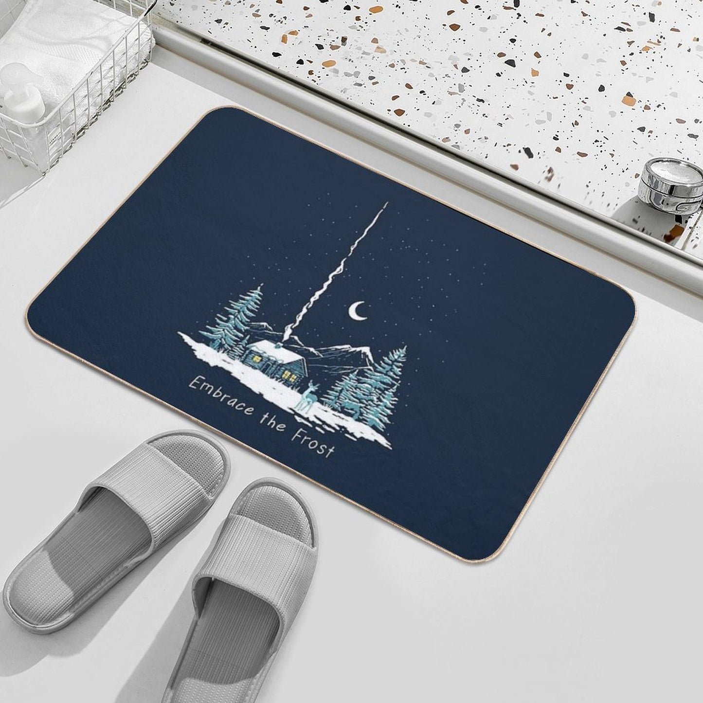 Embrace The Frost  Eco-Friendly Bath Mat