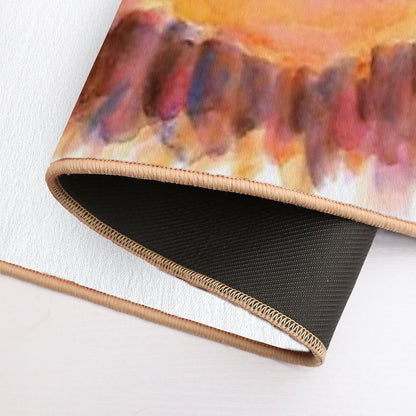 Scottish Highland Cow PRiNT ' SWEET SATSUMA ' by Shirley MacArthur  Eco-Friendly Bath Mat