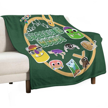 Sugarpine Woods Bugsnax Characters Kinda Bug, Kinda Snack  Bookbag  Bugsnax Snax And Grumpus Multi-functional Throw Blanket