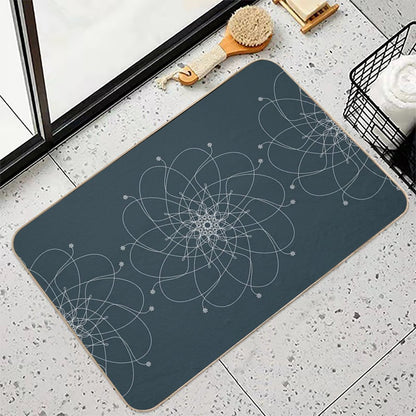 Ornament – Nightblu Blossom  High-Traffic Bath Mat