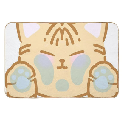 Cute Kitties Cat Sticker  Absorbent Bath Mat