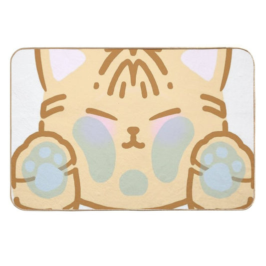 Cute Kitties Cat Sticker  Absorbent Bath Mat