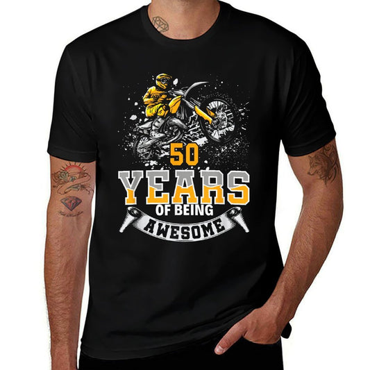 Motocross 50 Years Of Being Awesome - 50th Birthday Dirtbike  Eco-friendly Material T-Shirt