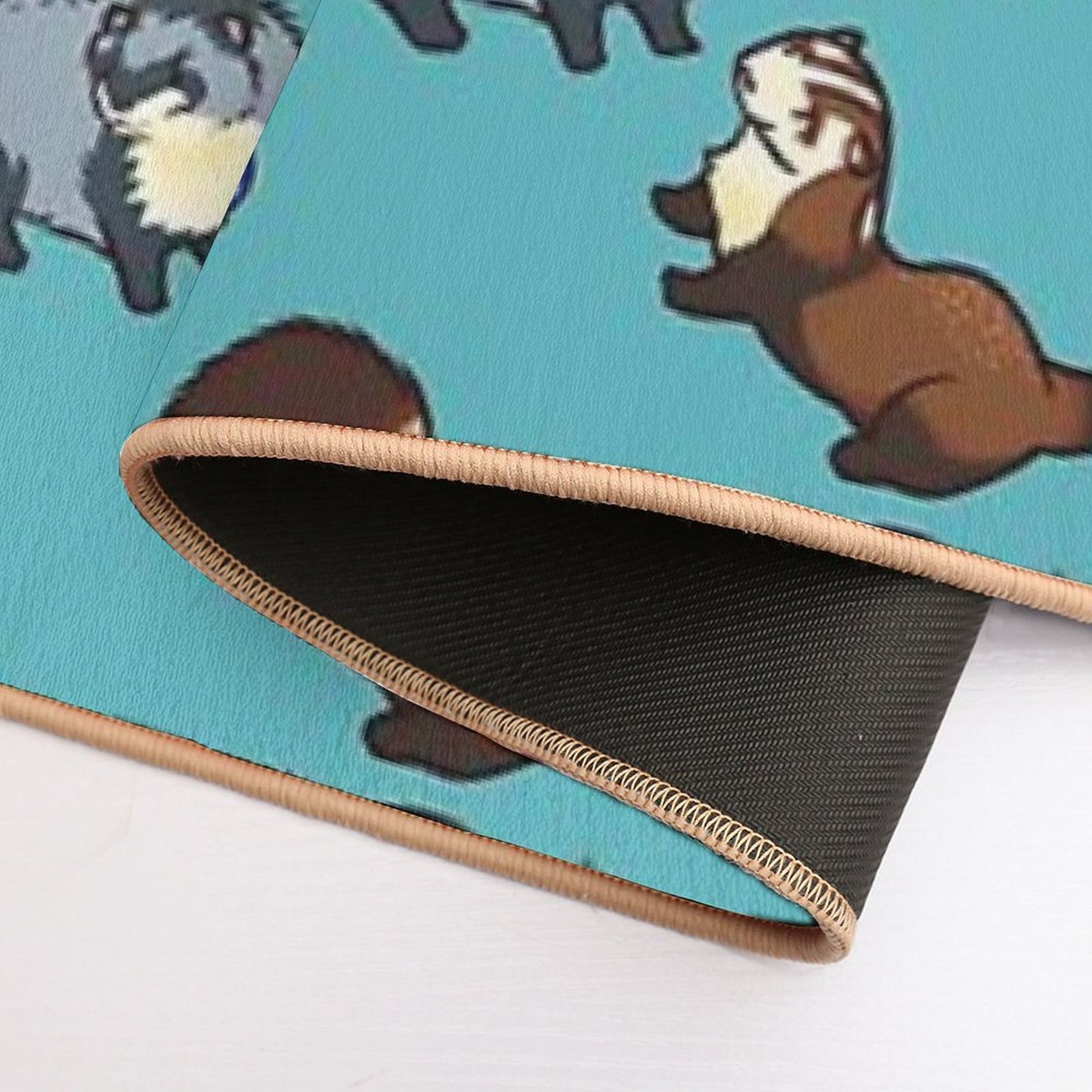 Cat Snakes in Blue  High-Traffic Bath Mat