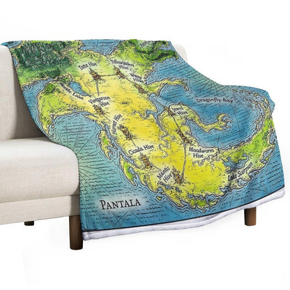Maps Poster Metal Print Tapestry Throw Blanket  Poster Compact Throw Blanket