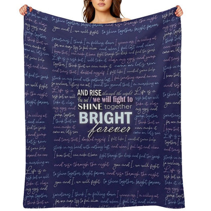 Bright Julie And The Phantoms Lyric Poster Durable Throw Blanket
