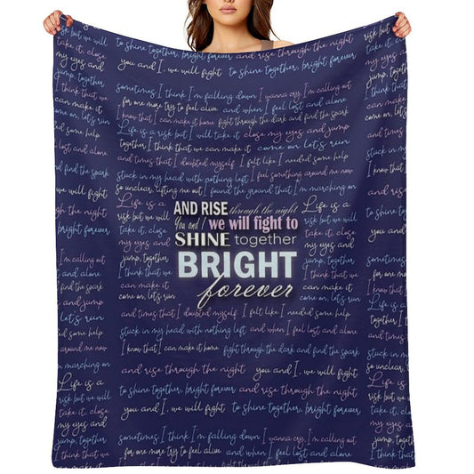 Bright Julie And The Phantoms Lyric Poster Durable Throw Blanket