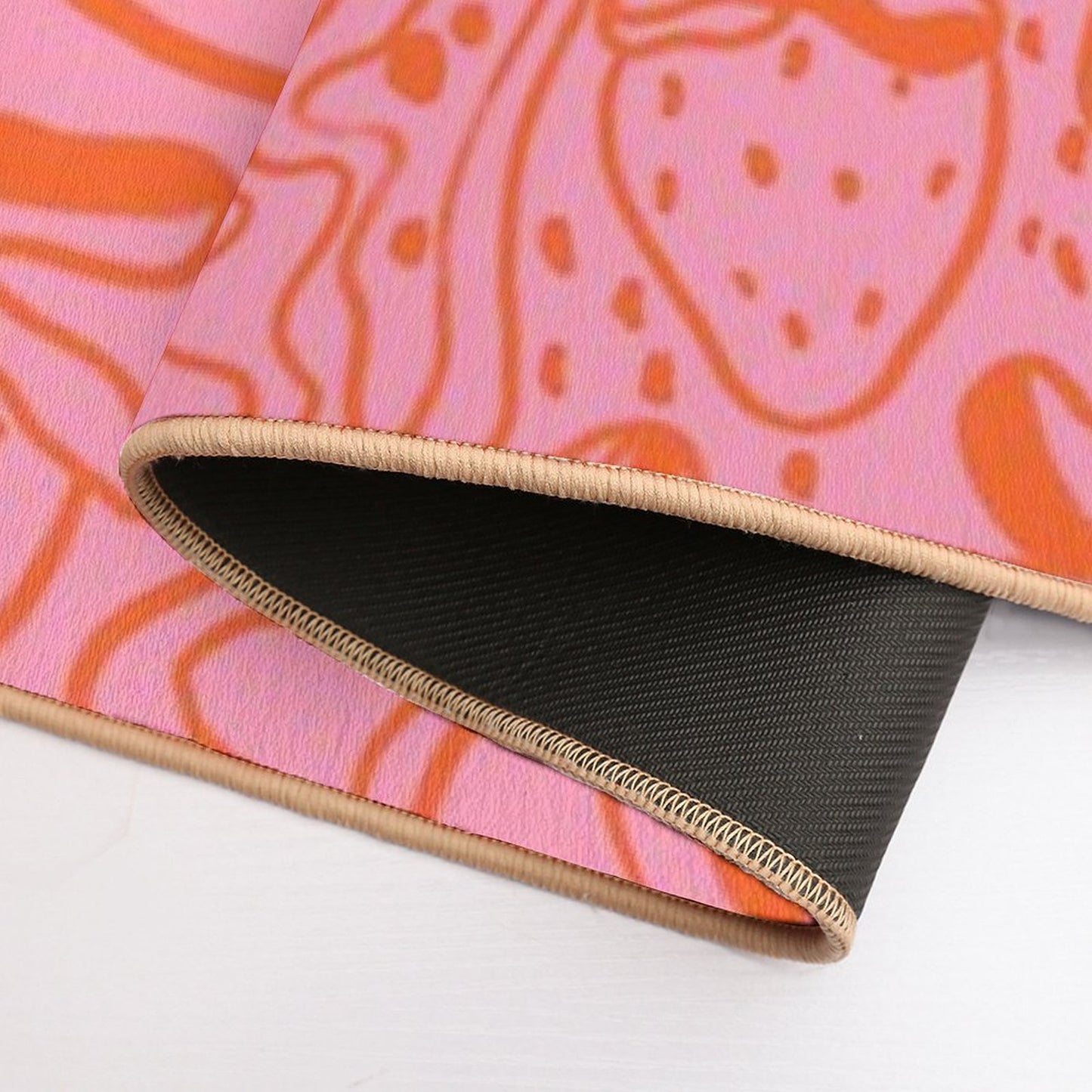Pink Strawberries  Absorbent Bath Mat