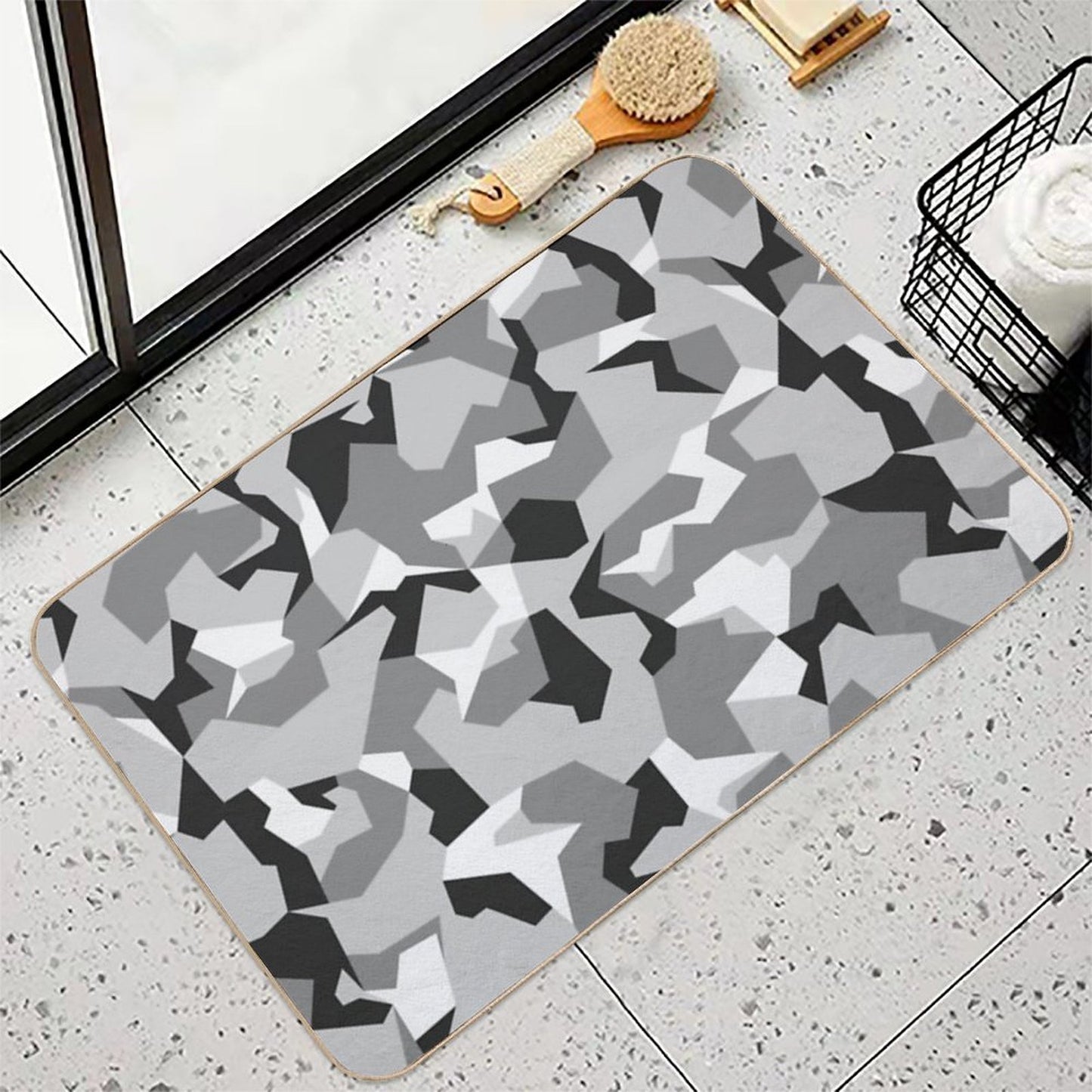 M90 Splinter Camouflage Pattern  Easy Maintenance Bath Mat