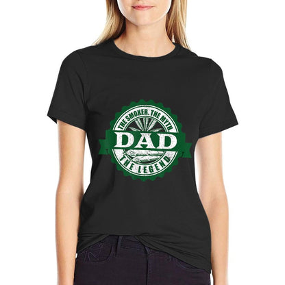 Dad Smoker Myth Legend 420 Weed Cannabis Stoner Gift  Vintage-inspired T-Shirt