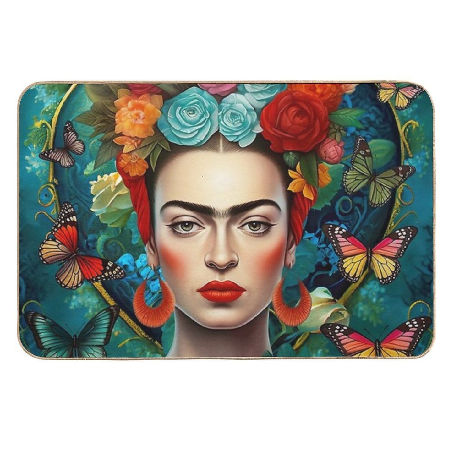 Frida Kahlo 5  Rapid-Drying Bath Mat