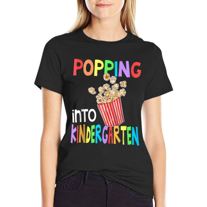 Popping Kindergarten Pop Corn BTS WEEK Back to School Boys  Summer-ready Fabric T-Shirt