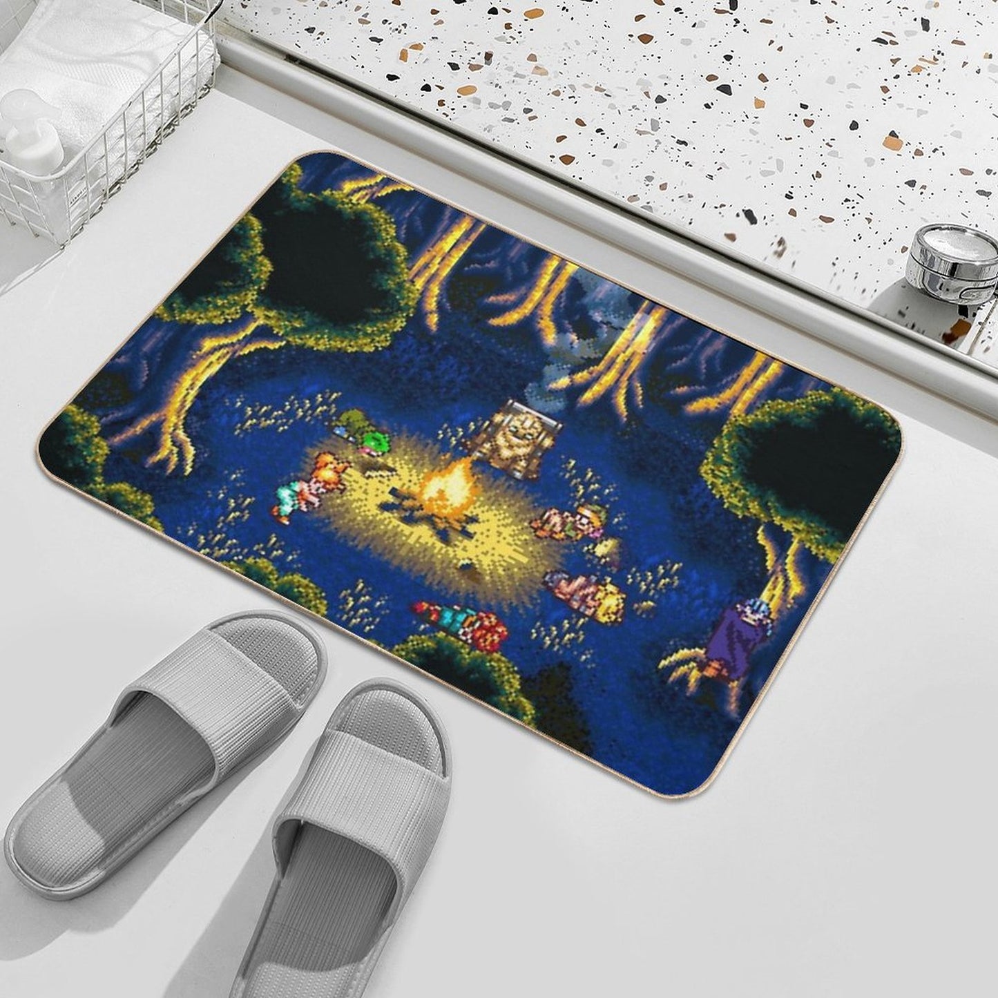Chrono Trigger Campfire  Odorless Bath Mat