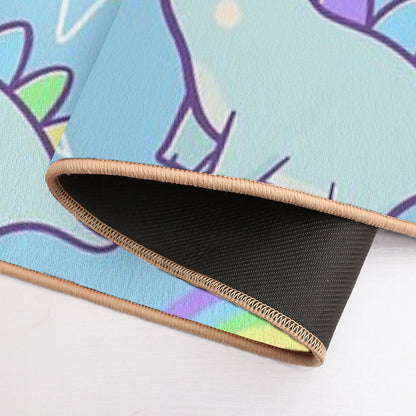 Rainbow Dino  Easy Maintenance Bath Mat