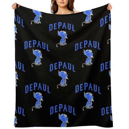 DePaul Mascot Design Sustainable Throw Blanket