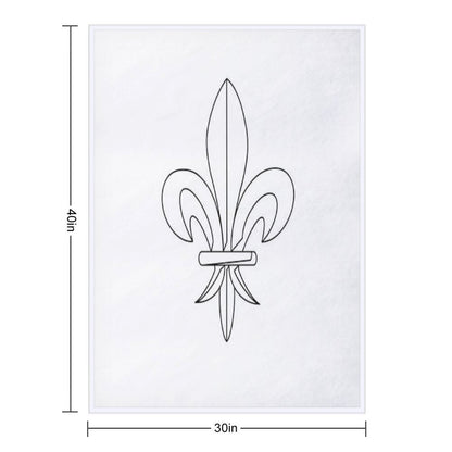 Fleur De Lys Shrink-resistant Throw Blanket