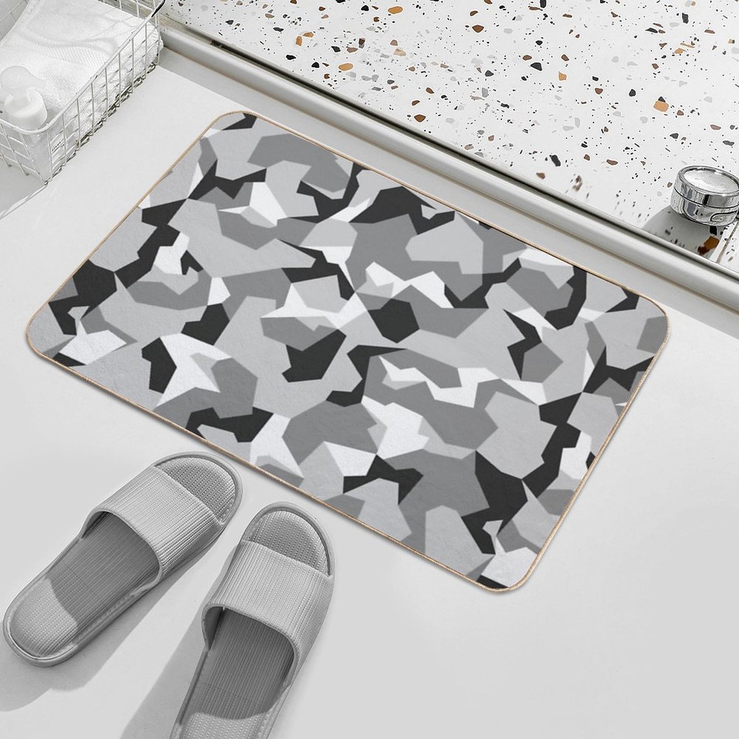 M90 Splinter Camouflage Pattern  Easy Maintenance Bath Mat
